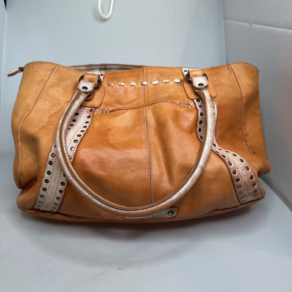 Bed Stu Tan Leather Tote with Studded Accents - Picture 13 of 16